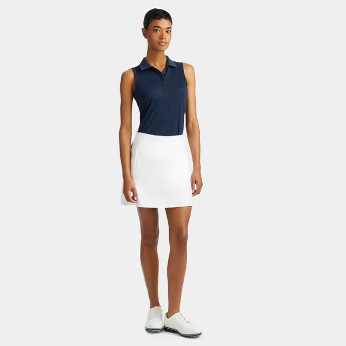 Polos Women GFORE PLEATED COLLAR TECH PIQU SLEEVELESS POLO Twilight