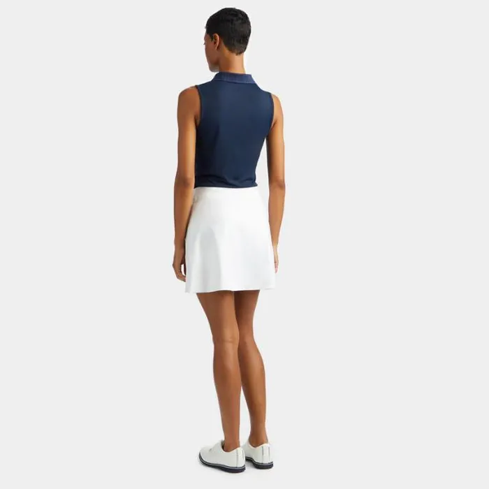 Polos Women GFORE PLEATED COLLAR TECH PIQU SLEEVELESS POLO Twilight