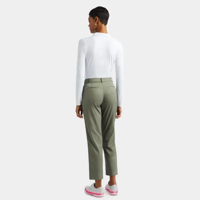 Polos Women GFORE RIBBED TECH NYLON LONG SLEEVE POLO Snow