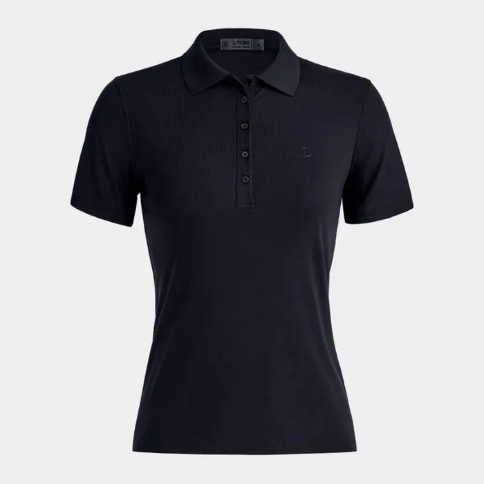 Polos Women GFORE RIBBED TECH NYLON POLO Onyx