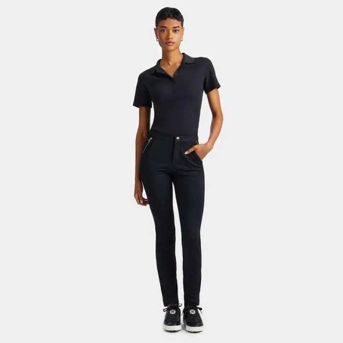 Polos Women GFORE RIBBED TECH NYLON POLO Onyx