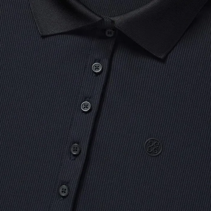 Polos Women GFORE RIBBED TECH NYLON POLO Onyx