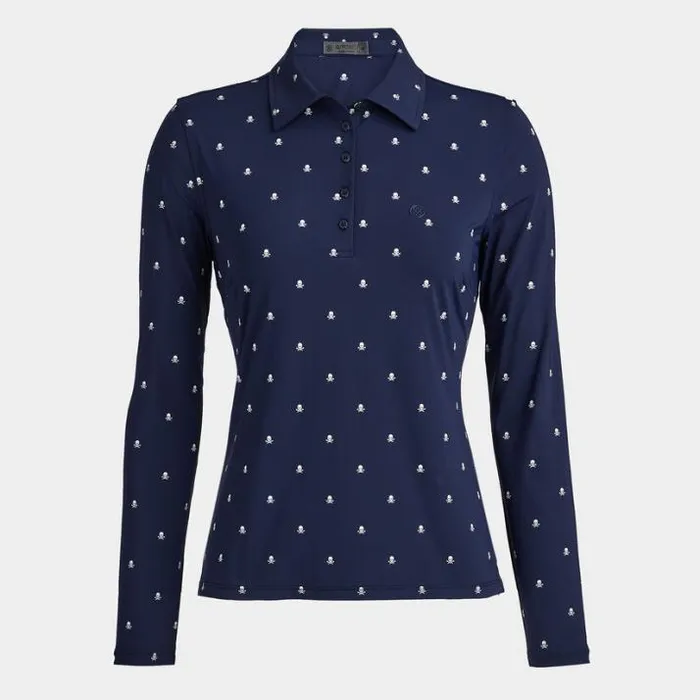 Polos Women GFORE SKULL and T039S SILKY TECH NYLON LONG SLEEVE POLO Twilight Polos Women GFORE SKULL and T039S SILKY TECH NYLON LONG SLEEVE POLO Twilight