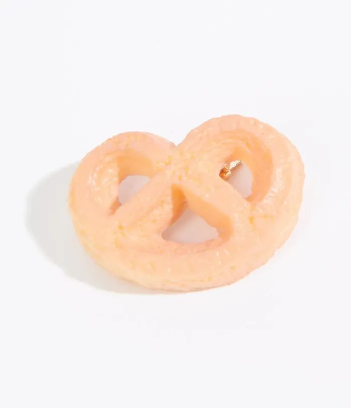 Pretzel Cookie Hair Clip Accessories Unique Vintage Hair Clips
