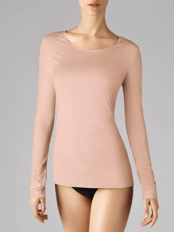 Pure Pullover Rose Tan Women Wolford Longsleeve Shirts