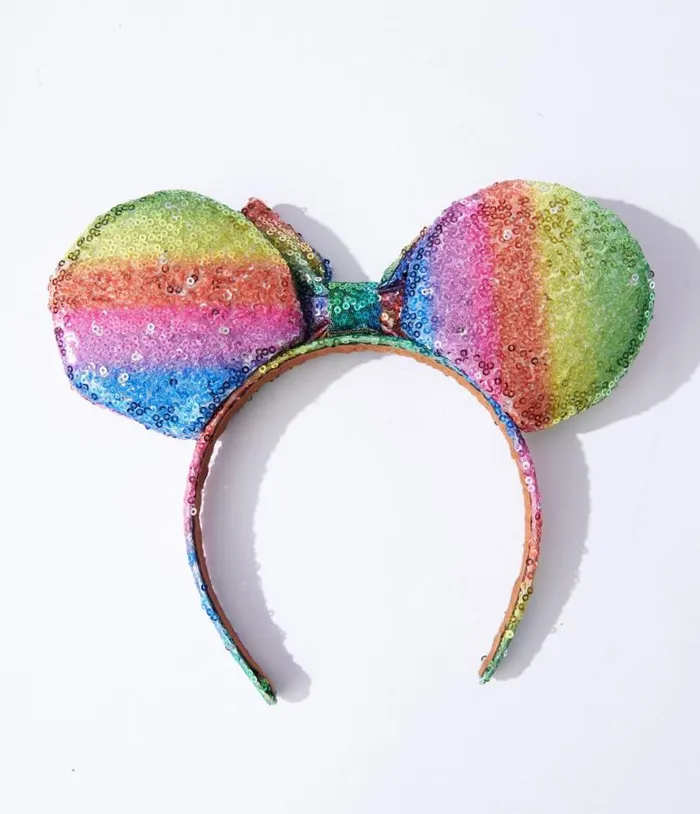 Rainbow Sequin Mouse Headband Accessories Unique Vintage Headbands