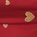 Red and Gold Glitter Heart Flare Dress Dresses Unique Vintage Fit and Flare