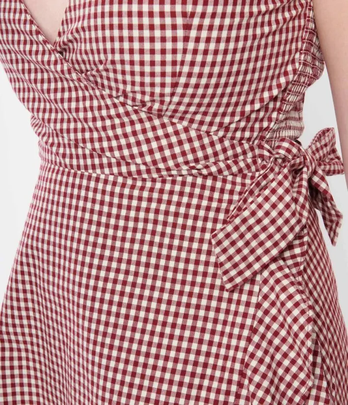 Red and White Gingham Wrap Dress Dresses Unique Vintage Wrap Dresses