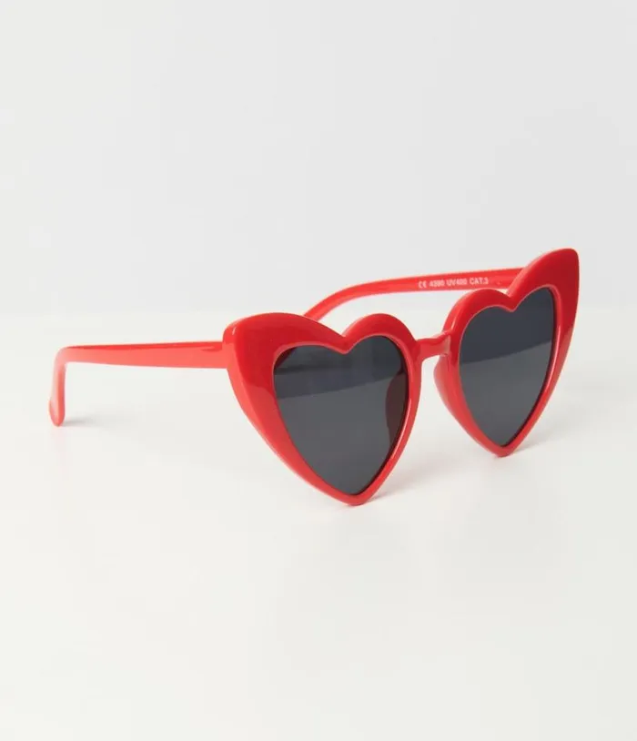 Red Heart Sunglasses Accessories Unique Vintage Sunglasses