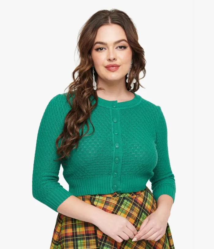 Retro Style Kelly Green Crochet Cardigan Clothing Unique Vintage Sweaters and Cardigans Retro Style Kelly Green Crochet Cardigan Clothing Unique Vintage Sweaters and Cardigans