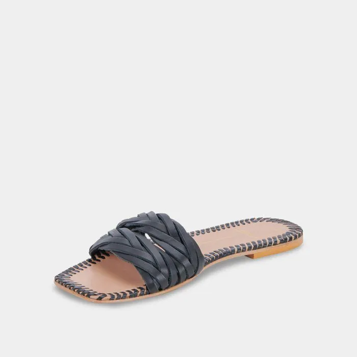 Sandals Shop Dolce Vita Avanna Sandals Black Leather Black Leather