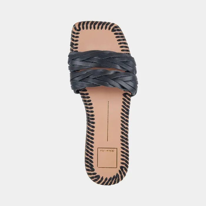 Sandals Shop Dolce Vita Avanna Sandals Black Leather Black Leather