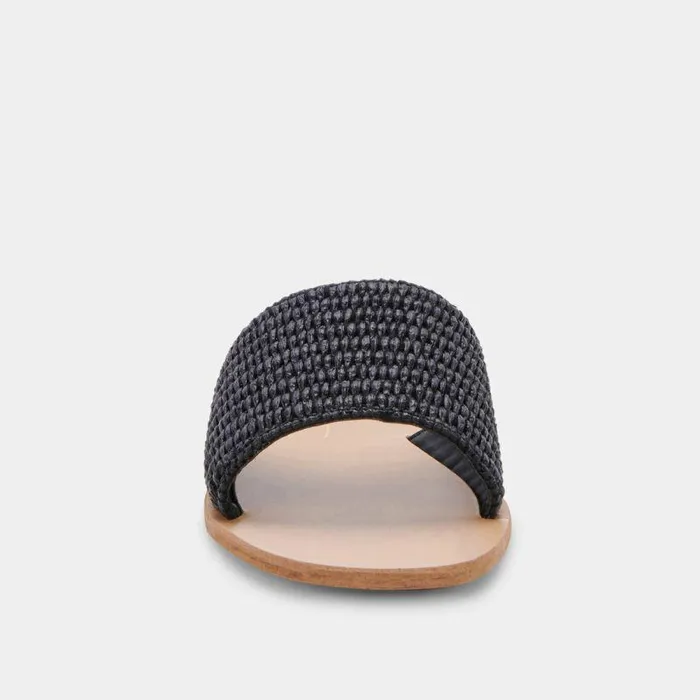 Sandals Shop Dolce Vita Belle Sandals Black Raffia Black Raffia