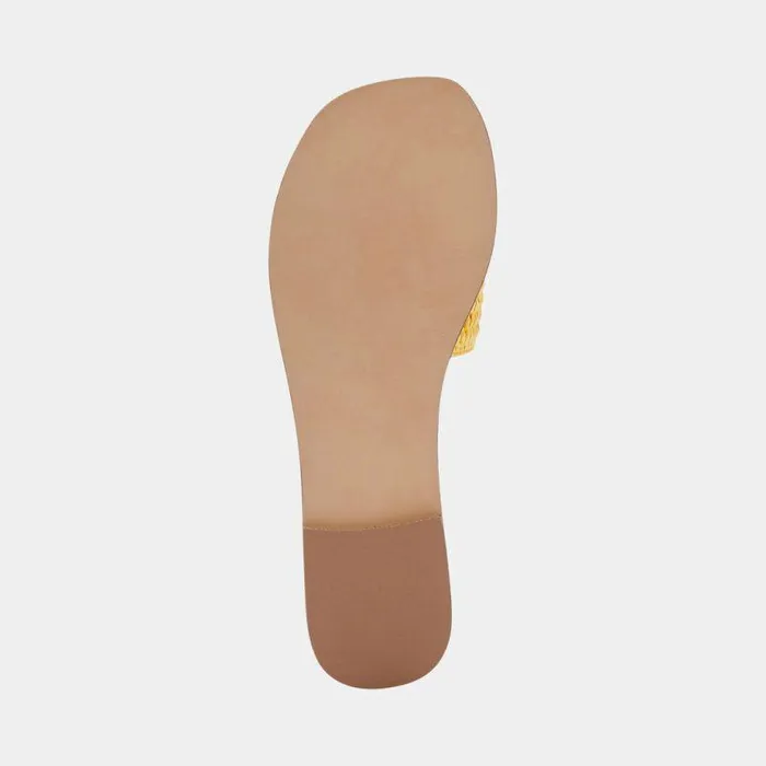 Sandals Shop Dolce Vita Belle Sandals Yellow Raffia Yellow Raffia