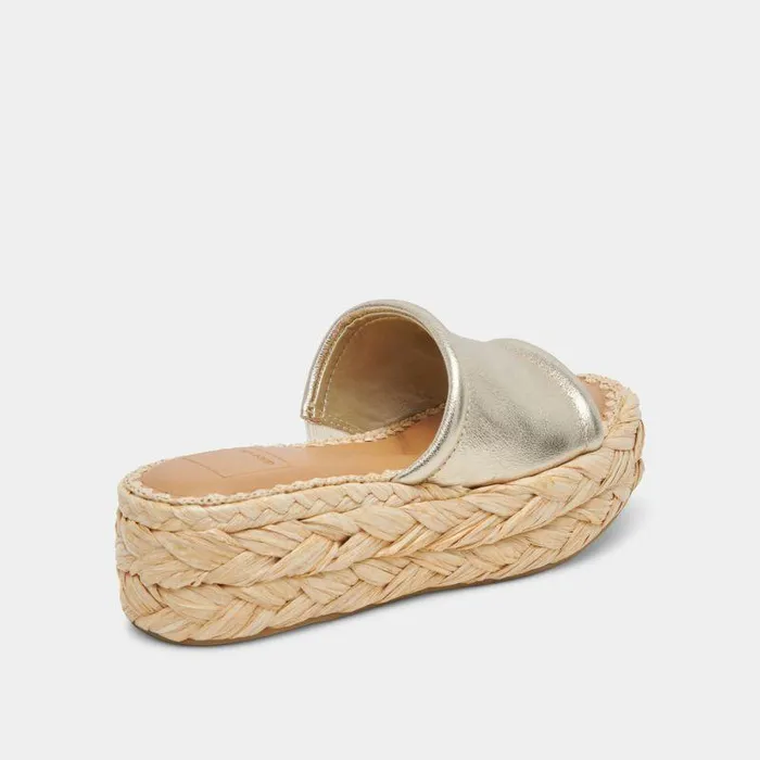 Sandals Shop Dolce Vita Chavi Wide Sandals Light Gold Metallic Leather Women039s Wide Sandals Light Gold Metallic Leather