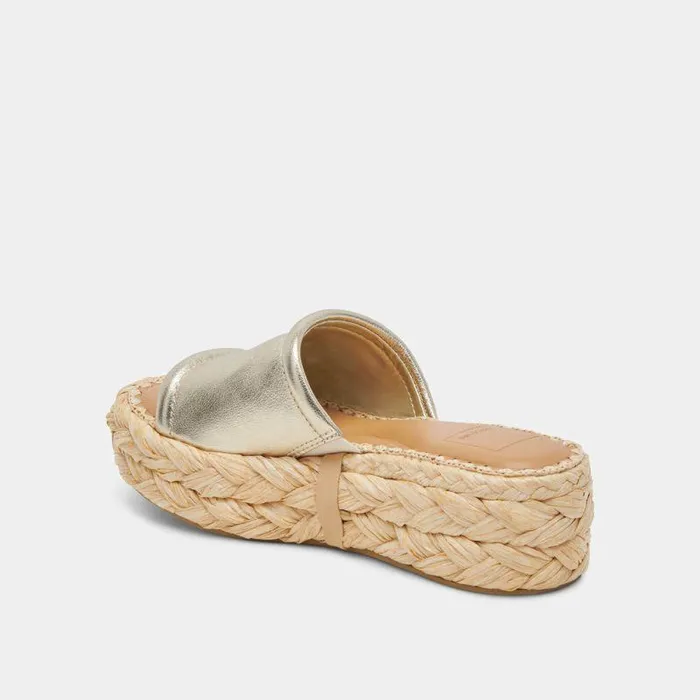 Sandals Shop Dolce Vita Chavi Wide Sandals Light Gold Metallic Leather Women039s Wide Sandals Light Gold Metallic Leather