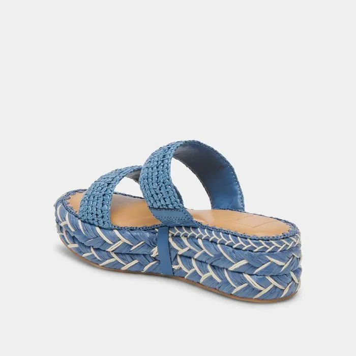 Sandals Shop Dolce Vita Corla Sandals Blue Raffia Blue Raffia