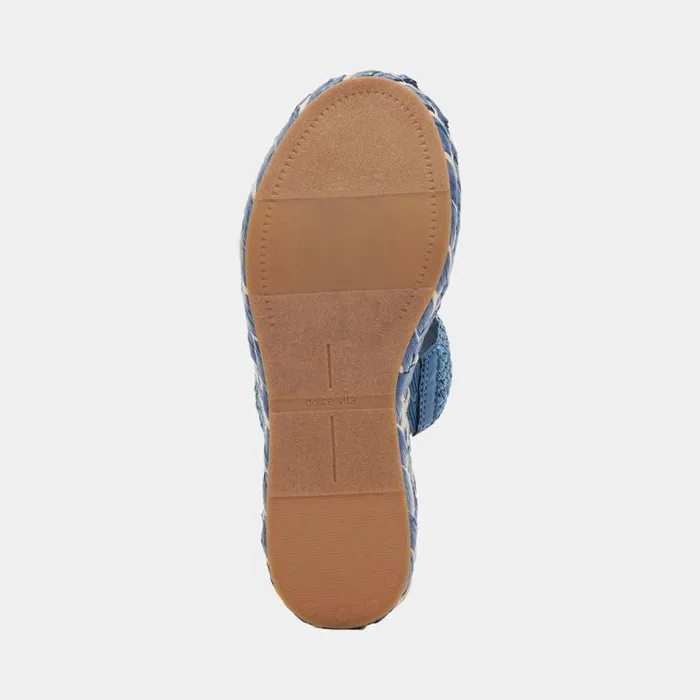 Sandals Shop Dolce Vita Corla Sandals Blue Raffia Blue Raffia