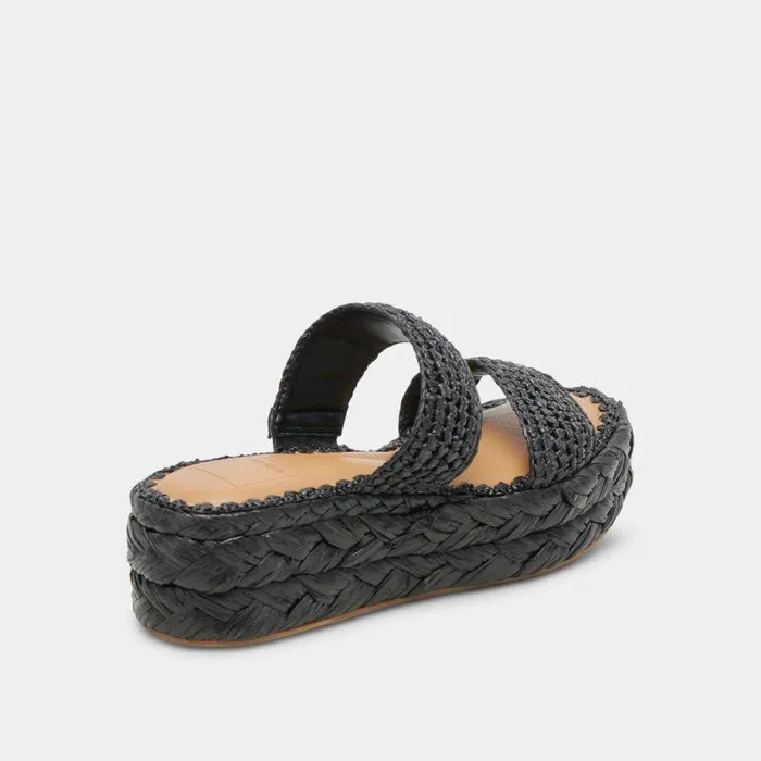 Sandals Shop Dolce Vita Corla Sandals Onyx Raffia Onyx Raffia