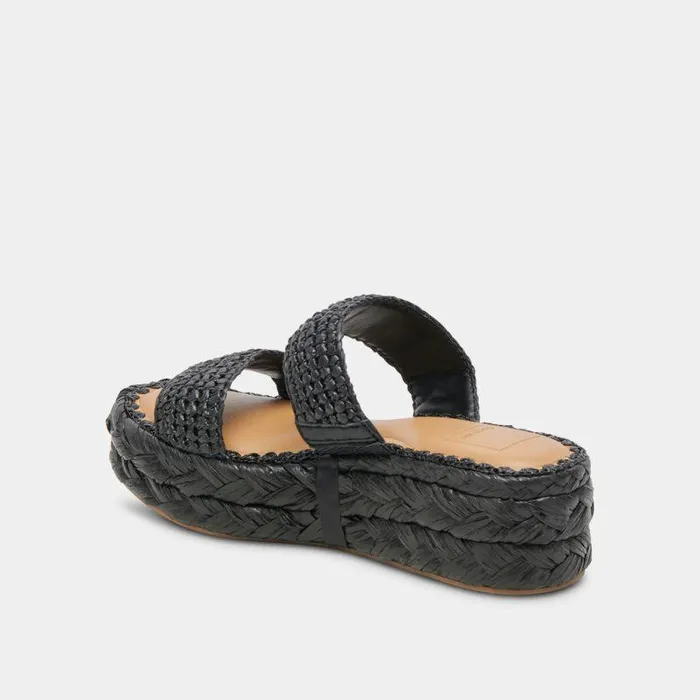 Sandals Shop Dolce Vita Corla Sandals Onyx Raffia Onyx Raffia