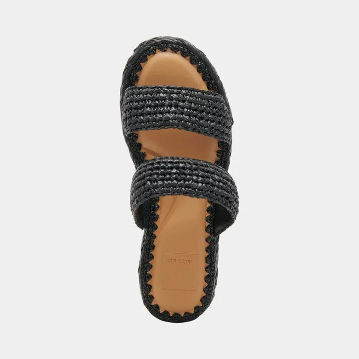 Sandals Shop Dolce Vita Corla Sandals Onyx Raffia Onyx Raffia