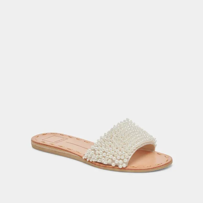 Sandals Shop Dolce Vita Dalon Pearl Sandals Vanilla Pearls Vanilla Pearls