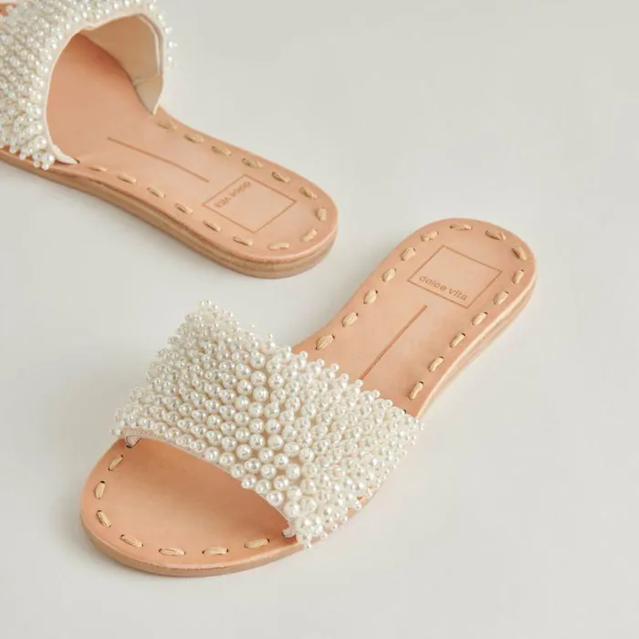 Sandals Shop Dolce Vita Dalon Pearl Sandals Vanilla Pearls Vanilla Pearls