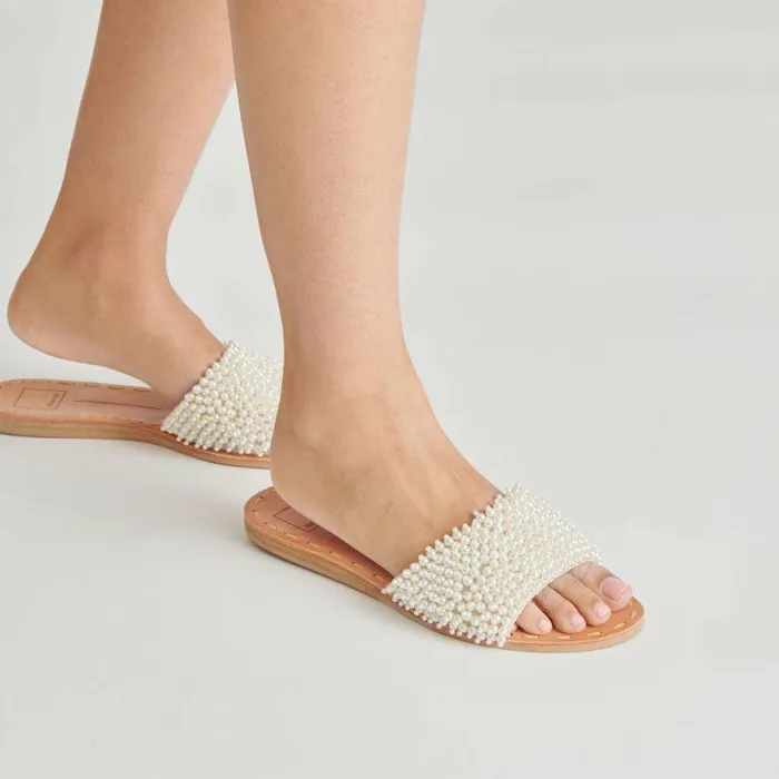 Sandals Shop Dolce Vita Dalon Pearl Sandals Vanilla Pearls Vanilla Pearls