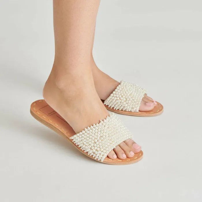 Sandals Shop Dolce Vita Dalon Pearl Sandals Vanilla Pearls Vanilla Pearls