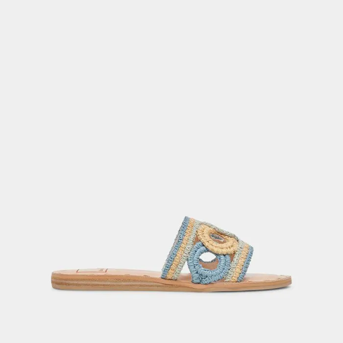 Sandals Shop Dolce Vita Dany Sandals Blue Multi Raffia Blue Multi Raffia