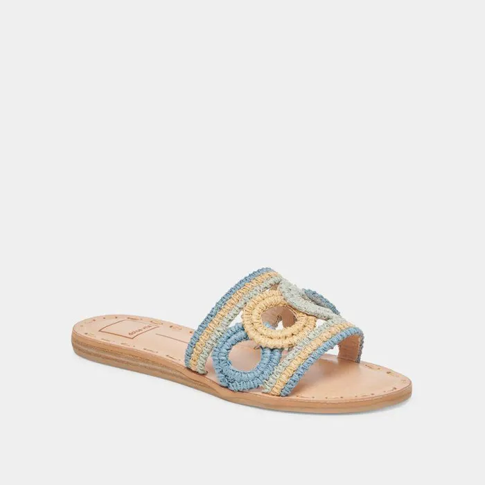 Sandals Shop Dolce Vita Dany Sandals Blue Multi Raffia Blue Multi Raffia