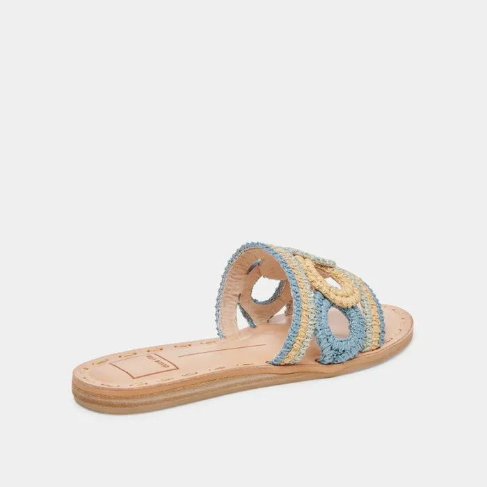 Sandals Shop Dolce Vita Dany Sandals Blue Multi Raffia Blue Multi Raffia