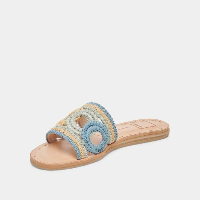Sandals Shop Dolce Vita Dany Sandals Blue Multi Raffia Blue Multi Raffia