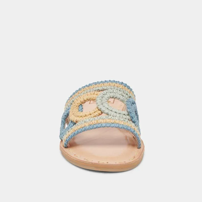 Sandals Shop Dolce Vita Dany Sandals Blue Multi Raffia Blue Multi Raffia