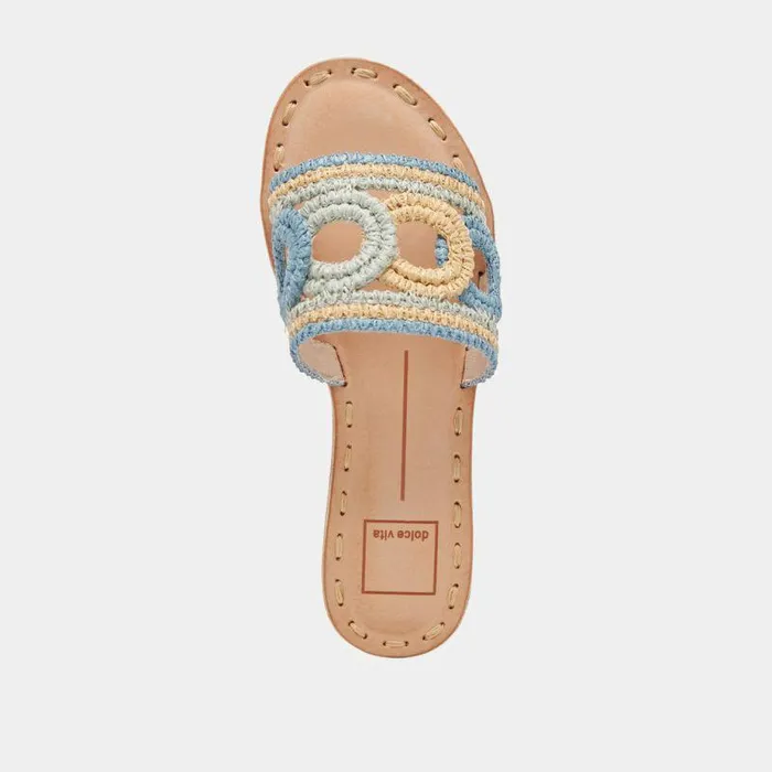 Sandals Shop Dolce Vita Dany Sandals Blue Multi Raffia Blue Multi Raffia