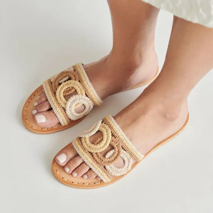 Sandals Shop Dolce Vita Dany Sandals Natural Multi Raffia Natural Multi Raffia