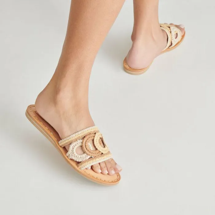 Sandals Shop Dolce Vita Dany Sandals Natural Multi Raffia Natural Multi Raffia