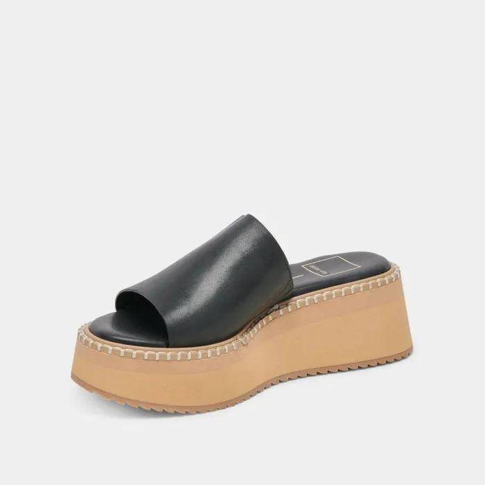 Sandals Shop Dolce Vita Darcel Sandals Black Leather Black Leather