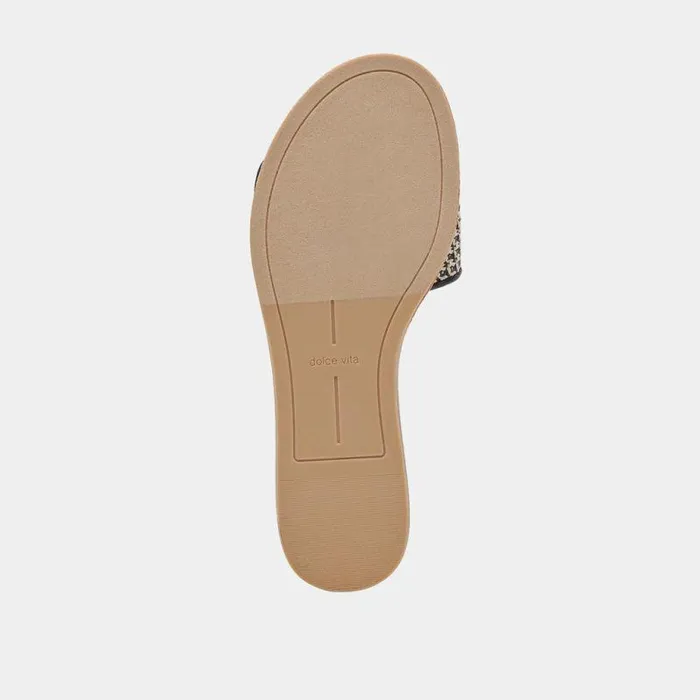 Sandals Shop Dolce Vita Dasa Sandals Black Natural Raffia Black Natural Raffia