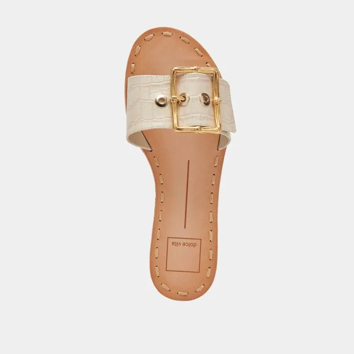 Sandals Shop Dolce Vita Dasa Sandals Bone Embossed Leather Bone Embossed Leather