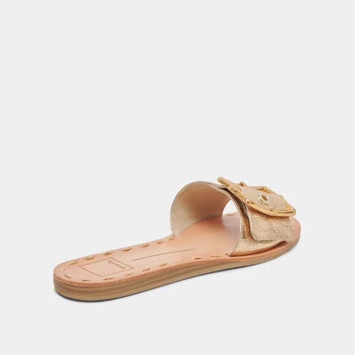 Sandals Shop Dolce Vita Dasa Sandals Gold Crackled Leather Gold Crackled Leather