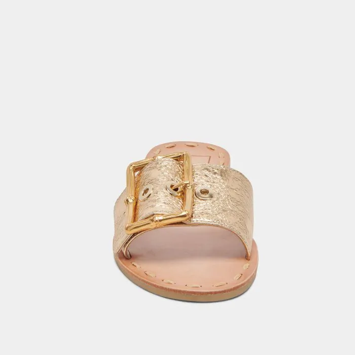 Sandals Shop Dolce Vita Dasa Sandals Gold Crackled Leather Gold Crackled Leather