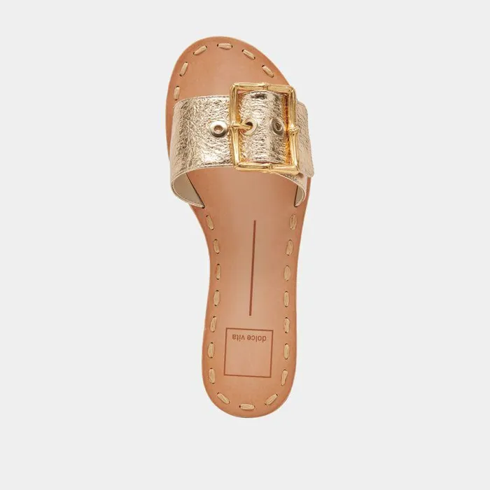Sandals Shop Dolce Vita Dasa Sandals Gold Crackled Leather Gold Crackled Leather