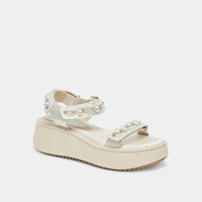 Sandals Shop Dolce Vita Debra Pearl Sandals Vanilla Pearls Platform Sandals Vanilla Pearls