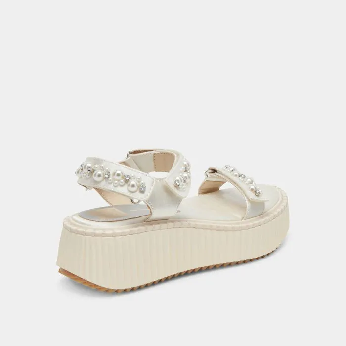 Sandals Shop Dolce Vita Debra Pearl Sandals Vanilla Pearls Platform Sandals Vanilla Pearls
