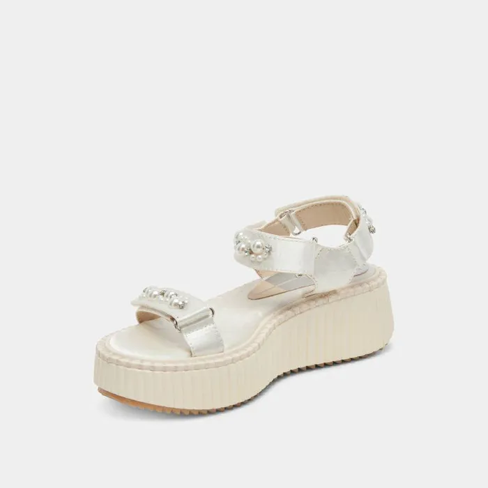 Sandals Shop Dolce Vita Debra Pearl Sandals Vanilla Pearls Platform Sandals Vanilla Pearls