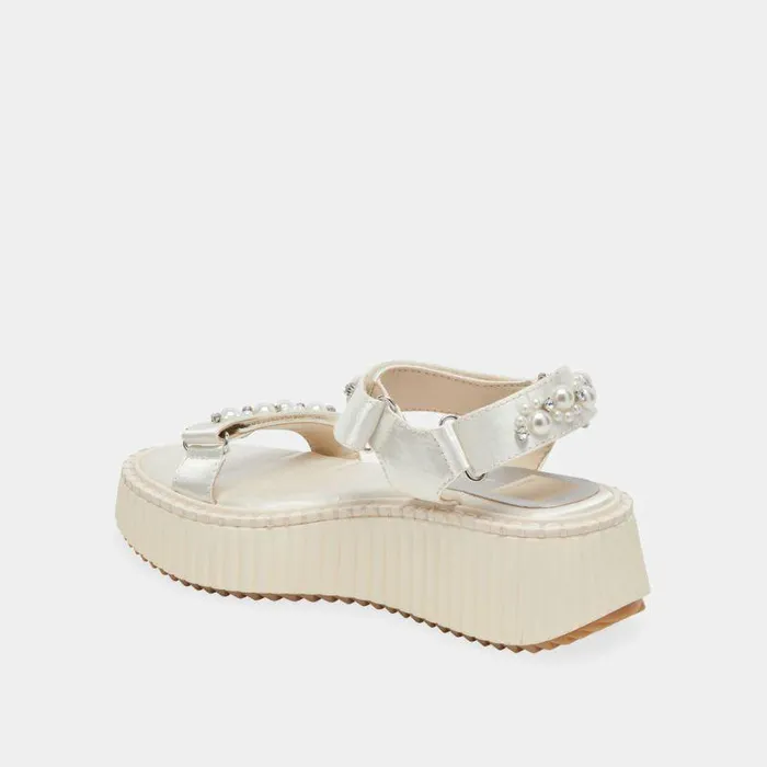 Sandals Shop Dolce Vita Debra Pearl Sandals Vanilla Pearls Platform Sandals Vanilla Pearls