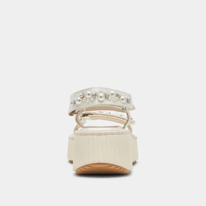 Sandals Shop Dolce Vita Debra Pearl Sandals Vanilla Pearls Platform Sandals Vanilla Pearls