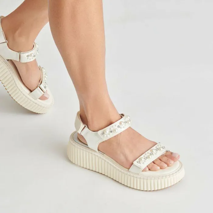 Sandals Shop Dolce Vita Debra Pearl Sandals Vanilla Pearls Platform Sandals Vanilla Pearls