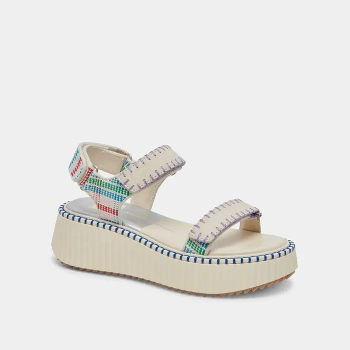 Sandals Shop Dolce Vita Debra Sandals Ivory Multi Nubuck Ivory Multi Nubuck